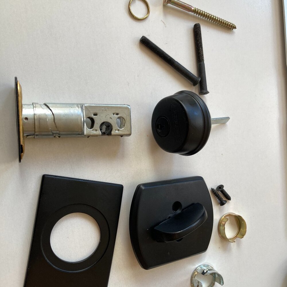 Schlage - B60N/CEN622 Deadbolt Side Highest Residential Security Matt Black used